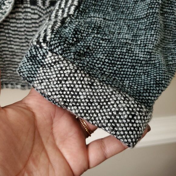 Women Hand Knit Chenille Cardigan Sweater OS Lagenlook Neutral Cozy Fall Scandi - Picture 4 of 10